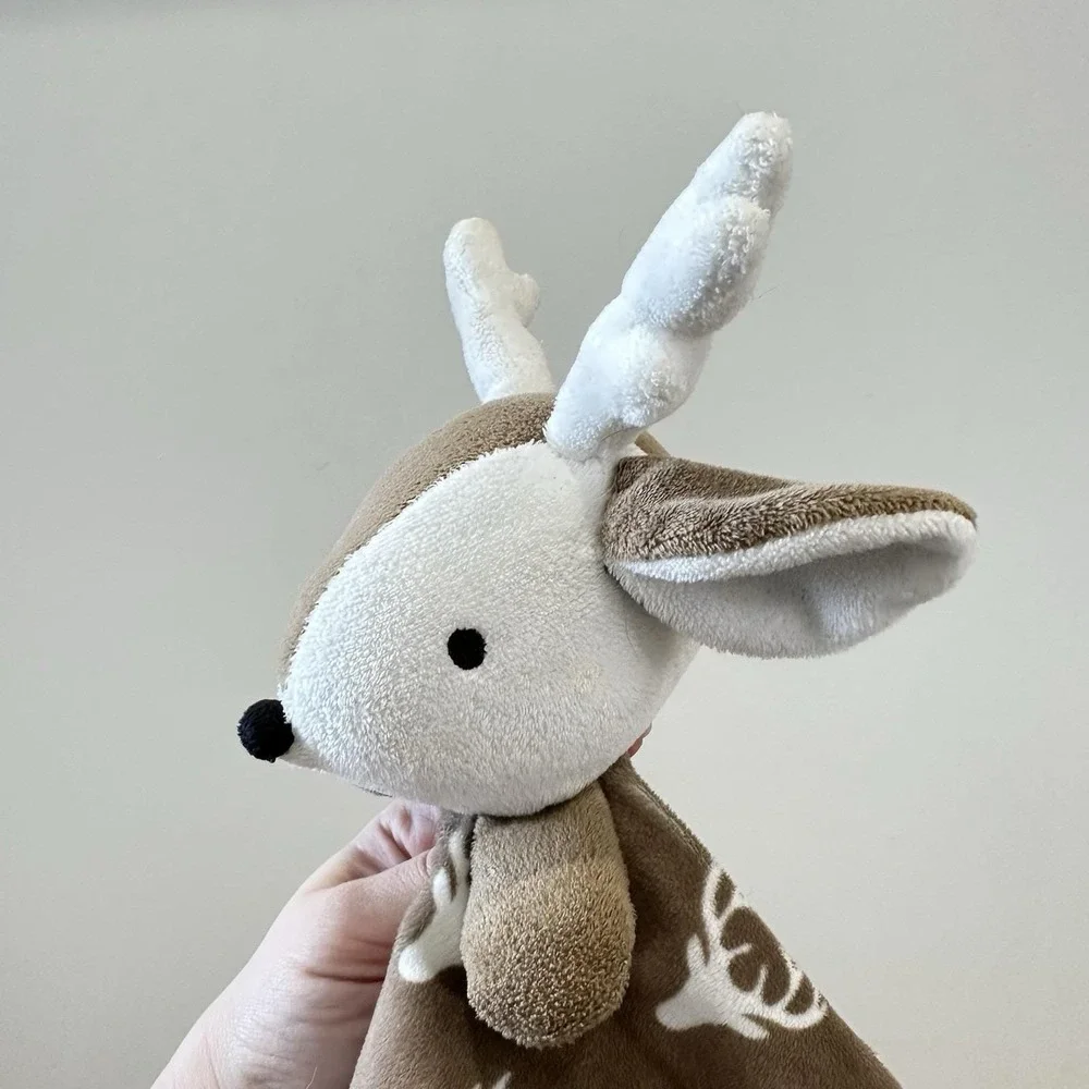 RARE Lovey Deer Levtex Plush Security Baby Blanket Buck BIG EARS‎ Brown 16